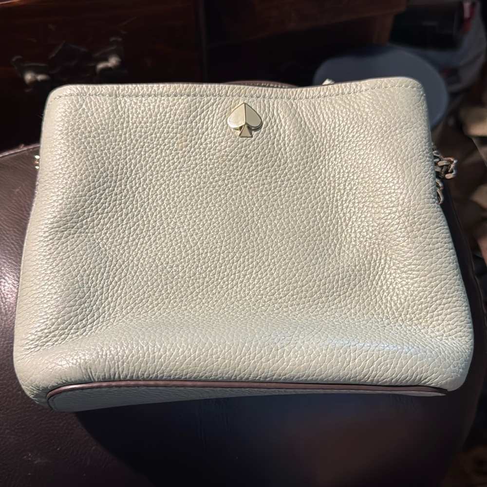 Sea foam green Kate spade crossbody chain strap